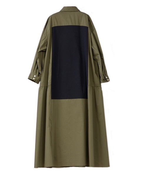 La SRIC(ラスリック)の「La SRIC / ブロッキングシャツOP(シャツワンピース・レディース・ベージュ/カーキ・38)」の12枚目の写真