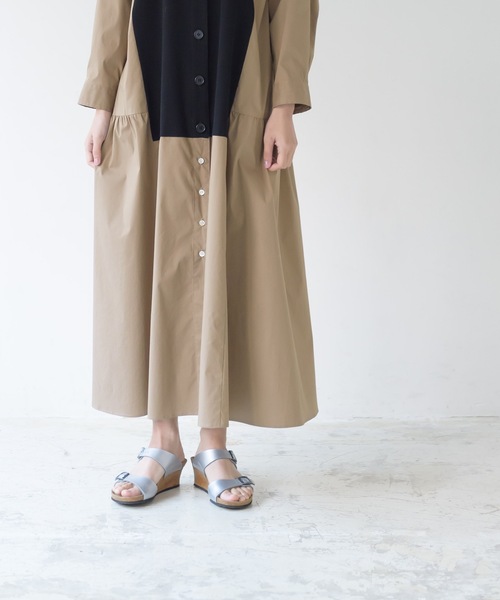 La SRIC(ラスリック)の「La SRIC / ブロッキングシャツOP(シャツワンピース・レディース・ベージュ/カーキ・38)」の21枚目の写真