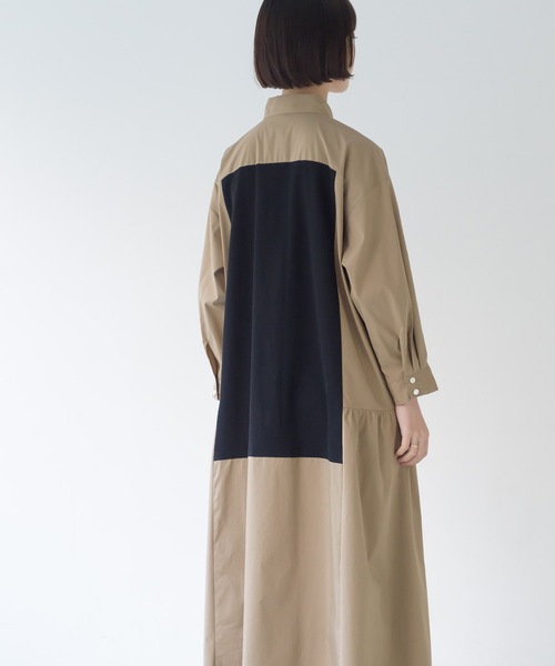 La SRIC(ラスリック)の「La SRIC / ブロッキングシャツOP(シャツワンピース・レディース・ベージュ/カーキ・38)」の22枚目の写真
