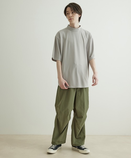 JUNRED（ジュンレッド）の「ラウンドモックネックBIGTシャツ（Tシャツ/カットソー・メンズ・ホワイト/チャコールグレー/ライトグレー・S/M/L）」の13枚目の写真