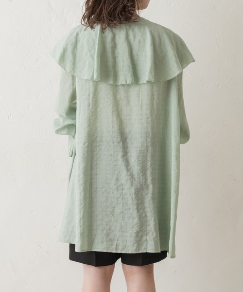 Kastane（カスタネ）の「フリル衿ブラウス（シャツ/ブラウス・レディース・ミント/オフホワイト・FREE）」の19枚目の写真