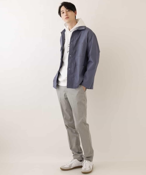 a.v.v（アーヴェヴェ）の「【イージーケア/洗濯機で洗える/ストレッチ】ワイドシルエットカバーオール（カバーオール・メンズ・ブルー/ベージュ・48/46）」の10枚目の写真