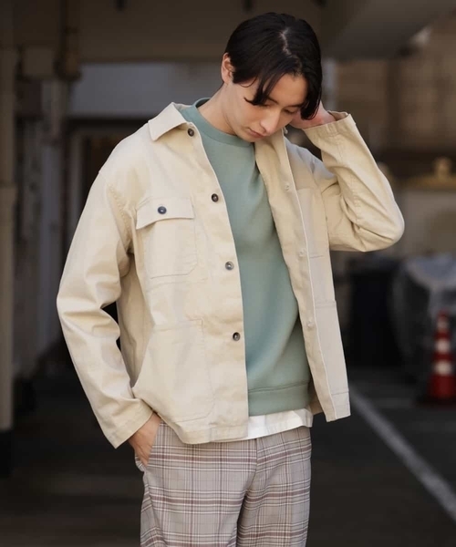 a.v.v（アーヴェヴェ）の「【イージーケア/洗濯機で洗える/ストレッチ】ワイドシルエットカバーオール（カバーオール・メンズ・ブルー/ベージュ・48/46）」の12枚目の写真