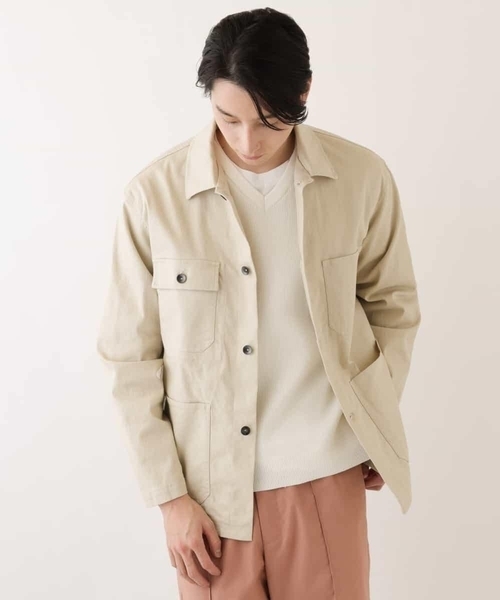 a.v.v（アーヴェヴェ）の「【イージーケア/洗濯機で洗える/ストレッチ】ワイドシルエットカバーオール（カバーオール・メンズ・ブルー/ベージュ・48/46）」の13枚目の写真