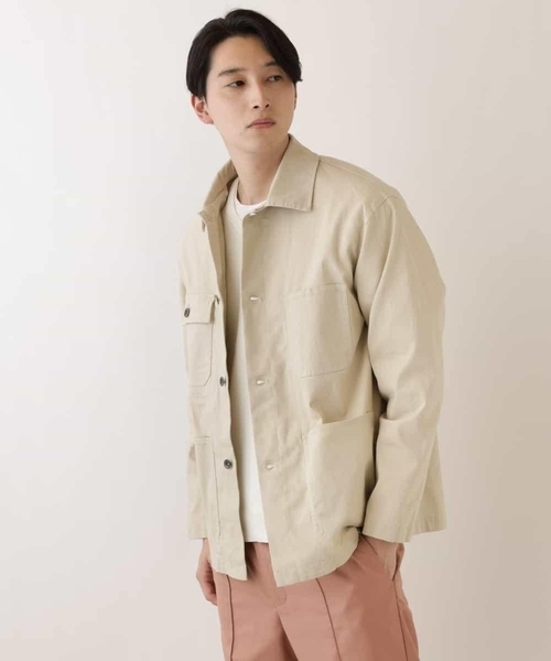 a.v.v（アーヴェヴェ）の「【イージーケア/洗濯機で洗える/ストレッチ】ワイドシルエットカバーオール（カバーオール・メンズ・ブルー/ベージュ・48/46）」の14枚目の写真