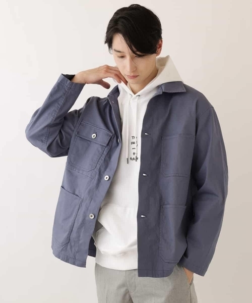 a.v.v（アーヴェヴェ）の「【イージーケア/洗濯機で洗える/ストレッチ】ワイドシルエットカバーオール（カバーオール・メンズ・ブルー/ベージュ・48/46）」の15枚目の写真