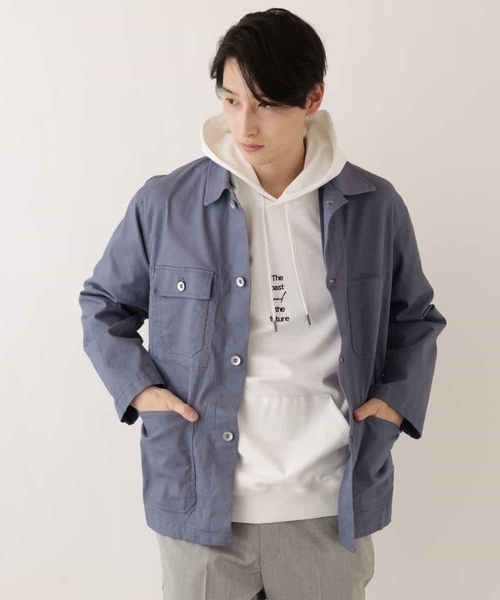 a.v.v（アーヴェヴェ）の「【イージーケア/洗濯機で洗える/ストレッチ】ワイドシルエットカバーオール（カバーオール・メンズ・ブルー/ベージュ・48/46）」の16枚目の写真