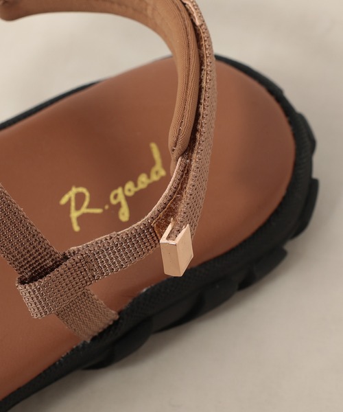 RIVE DROITE（リヴドロワ）の「R.good/アールドットグッド　ベルクロスポサン（サンダル・レディース・ブラック/キャメル・S/M/L）」の8枚目の写真