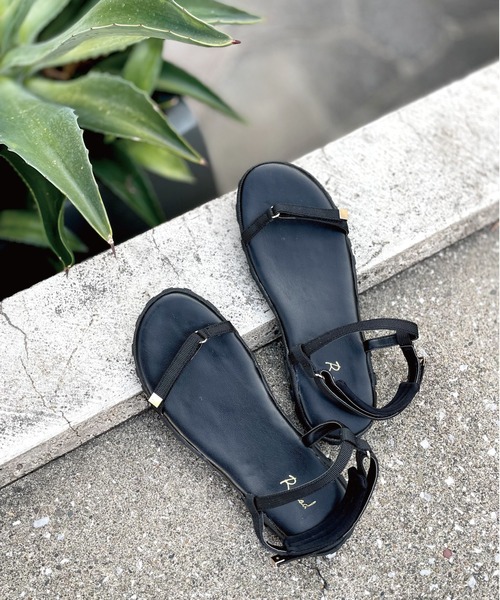 RIVE DROITE（リヴドロワ）の「R.good/アールドットグッド　ベルクロスポサン（サンダル・レディース・ブラック/キャメル・S/M/L）」の19枚目の写真