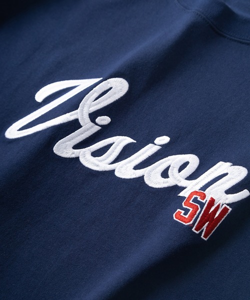 VISION STREET WEAR(ヴィジョンストリートウェア)の「【VISION STREET WEAR/ヴィジョンストリートウェア】アームプリントカレッジロゴ刺繍ロンT/ビッグシルエット(Tシャツ/カットソー・メンズ・ホワイト/アッシュグレー/ネイビー/グリーン・M/L/XL)」の19枚目の写真