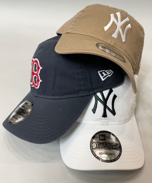 NEW ERA(ニューエラ)の「NEW ERA 9TWENTY(Washed)/ニューエラ ウォッシュドコットン キャップ レッドソックス(キャップ・メンズ・ネイビー・FREE)」の2枚目の写真