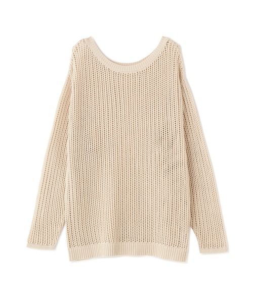 N.(N. Natural Beauty Basic)(エヌエヌナチュラルビューティーベーシック)の「◆メッシュニット(ニット/セーター・レディース・ブラック/オフホワイト/オレンジ・MEDIUM)」の16枚目の写真
