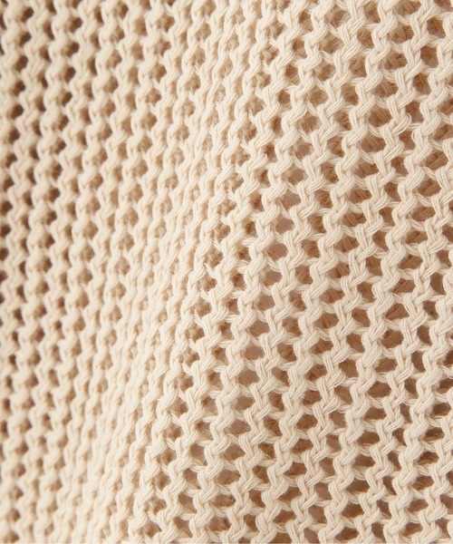 N.(N. Natural Beauty Basic)(エヌエヌナチュラルビューティーベーシック)の「◆メッシュニット(ニット/セーター・レディース・ブラック/オフホワイト/オレンジ・MEDIUM)」の17枚目の写真