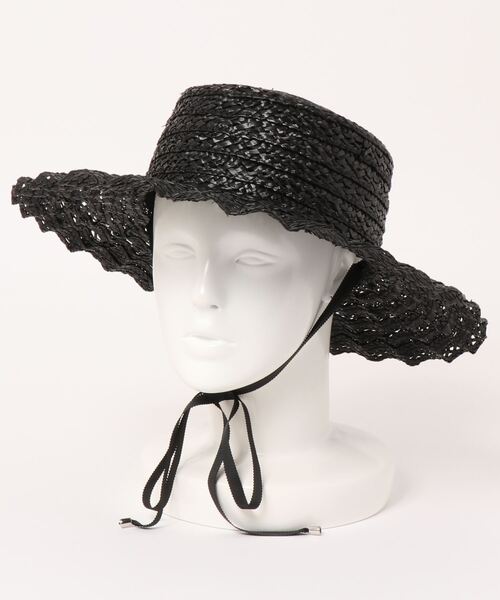 Casselini（キャセリーニ）の「Casselini 透かしなみなみHAT（ハット・レディース・ベージュ/ブラック・FREE）」の7枚目の写真