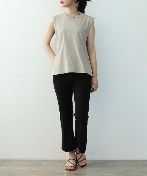 Three Four Time（ｽﾘｰﾌｫｰﾀｲﾑ）の「センタープレスパンツ（その他パンツ・レディース・ピンク/ブラック/アイボリー・FREE）」の8枚目の写真