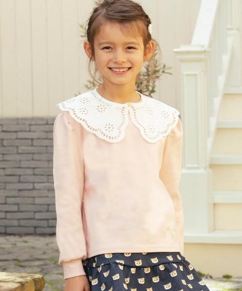 PAUL&JOE(ポールアンドジョー)の「PAUL & JOE(ポール & ジョー) Kids & Junior 付け襟ロンT(Tシャツ/カットソー・キッズ・ピンク/ネイビー/ラベンダー・140cm/120cm/150cm/130cm/160cm)」の5枚目の写真
