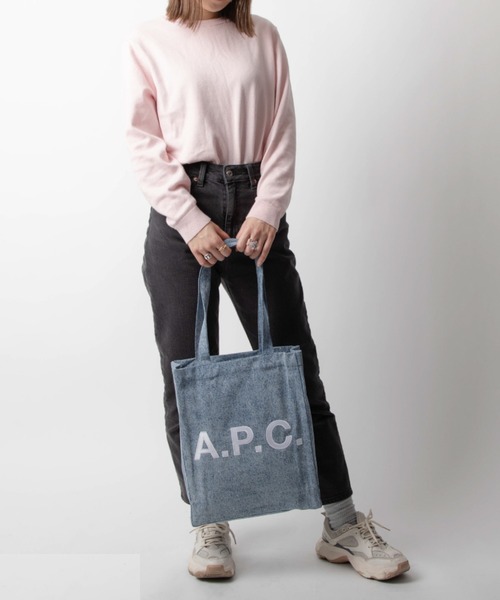 A.P.C.(アーペーセー)の「A.P.C. Lou TOTE BAG アー・ペー・セー ルー トートバッグ(トートバッグ・レディース・ライトインディゴブルー・FREE)」の2枚目の写真