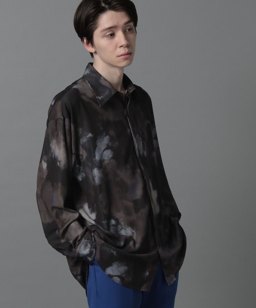 HARE(ハレ)の「【SETUP対応】トロミBLURシャツ(HARE)(シャツ/ブラウス・メンズ・オフホワイト/ブラック・SMALL/MEDIUM)」の8枚目の写真