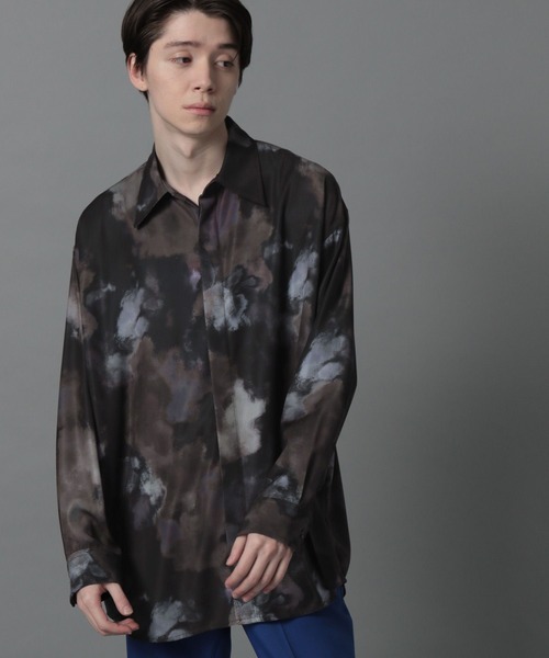 HARE(ハレ)の「【SETUP対応】トロミBLURシャツ(HARE)(シャツ/ブラウス・メンズ・オフホワイト/ブラック・SMALL/MEDIUM)」の9枚目の写真