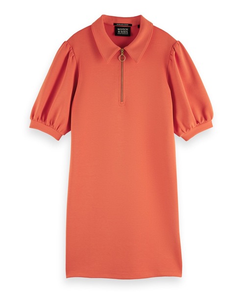 MAISON SCOTCH（メゾンスコッチ）の「ポロ ワンピース【166520】（ワンピース・レディース・オレンジ/ライトベージュ・X-SMALL/SMALL/MEDIUM）」の2枚目の写真
