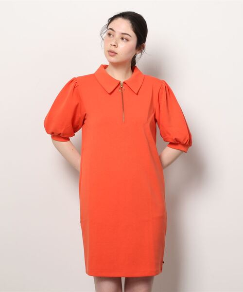 MAISON SCOTCH（メゾンスコッチ）の「ポロ ワンピース【166520】（ワンピース・レディース・オレンジ/ライトベージュ・X-SMALL/SMALL/MEDIUM）」の6枚目の写真