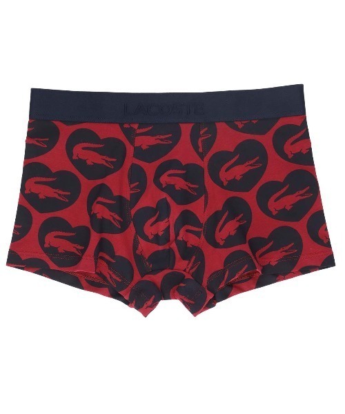 LACOSTE(ラコステ)の「LACOSTE COTTON STRETCH TRUNK クロコハート ボクサーパンツ EUサイズ 53121305(ボクサーパンツ・メンズ・ワインレッド・S/M/L)」の1枚目の写真