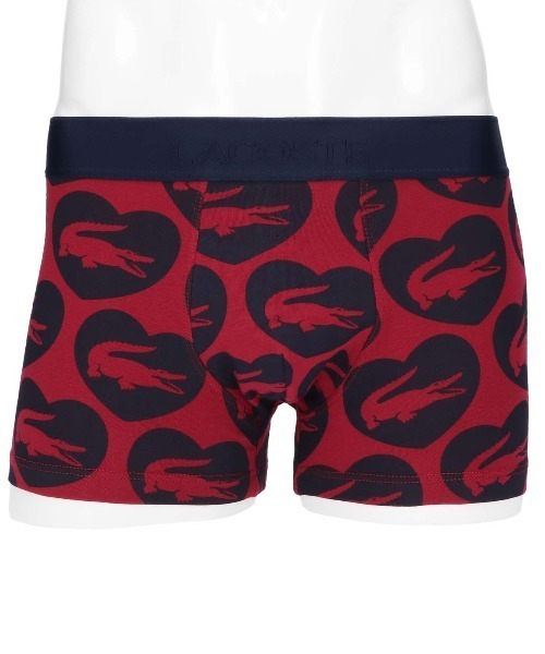 LACOSTE(ラコステ)の「LACOSTE COTTON STRETCH TRUNK クロコハート ボクサーパンツ EUサイズ 53121305(ボクサーパンツ・メンズ・ワインレッド・S/M/L)」の2枚目の写真