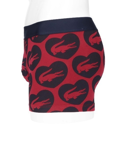 LACOSTE(ラコステ)の「LACOSTE COTTON STRETCH TRUNK クロコハート ボクサーパンツ EUサイズ 53121305(ボクサーパンツ・メンズ・ワインレッド・S/M/L)」の3枚目の写真