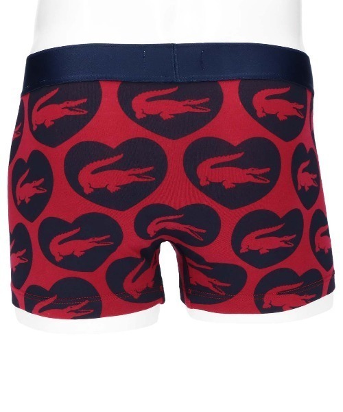 LACOSTE(ラコステ)の「LACOSTE COTTON STRETCH TRUNK クロコハート ボクサーパンツ EUサイズ 53121305(ボクサーパンツ・メンズ・ワインレッド・S/M/L)」の4枚目の写真