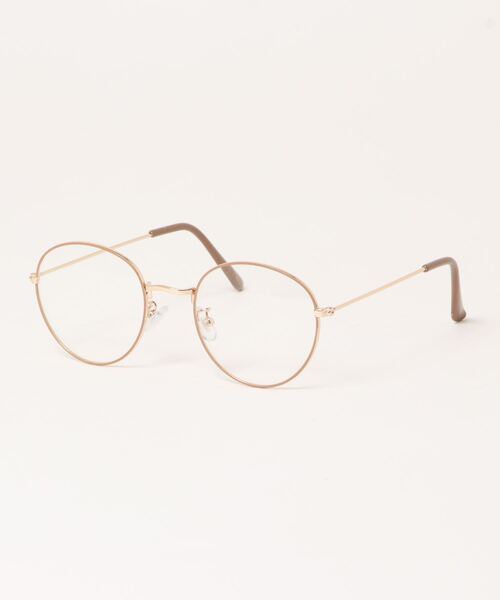 N.（N. Natural Beauty Basic）（エヌエヌナチュラルビューティーベーシック）の「スリムフレームめがね（サングラス・レディース・ブラウン/ゴールド・ﾌﾘ-）」の2枚目の写真