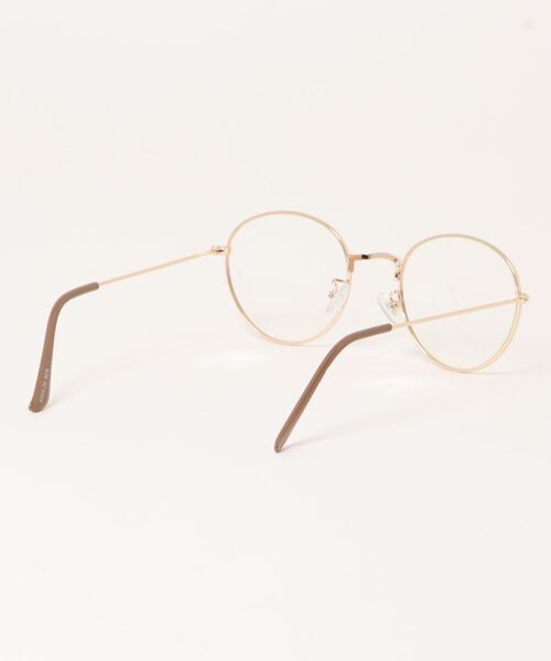 N.（N. Natural Beauty Basic）（エヌエヌナチュラルビューティーベーシック）の「スリムフレームめがね（サングラス・レディース・ブラウン/ゴールド・ﾌﾘ-）」の3枚目の写真