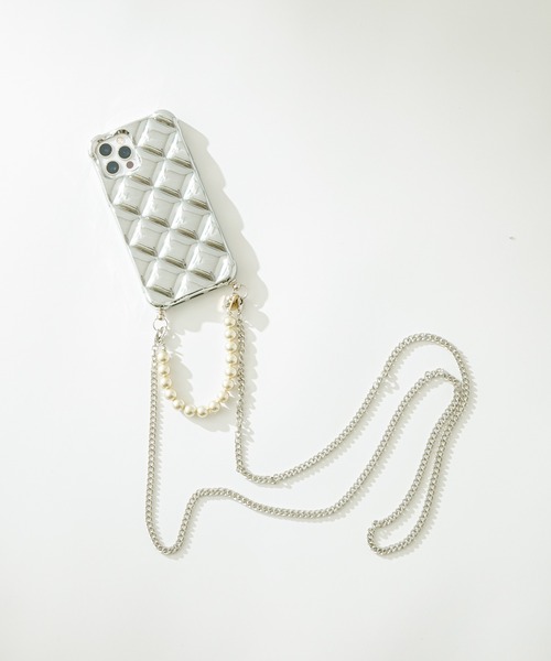 mystic（ミスティック）の「Lara キルティングスマホショルダー (iphone13pro対応）（スマホケース/カバー・レディース・シルバー/クリア/ブラック/アイボリー・ONE SIZE）」の7枚目の写真