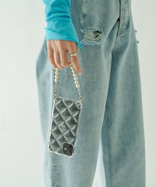 mystic（ミスティック）の「Lara キルティングスマホショルダー (iphone13pro対応）（スマホケース/カバー・レディース・シルバー/クリア/ブラック/アイボリー・ONE SIZE）」の14枚目の写真