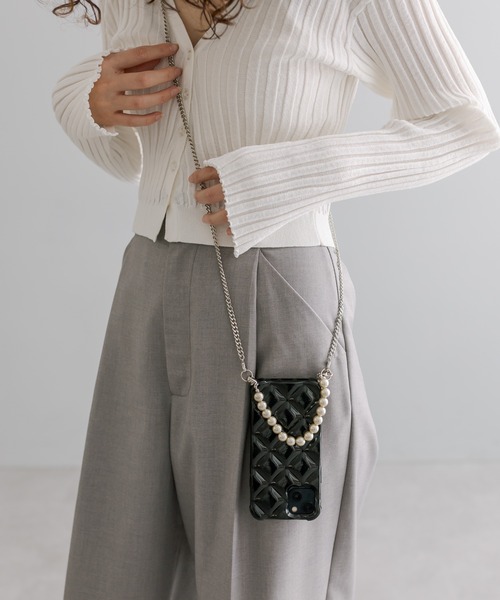 mystic（ミスティック）の「Lara キルティングスマホショルダー (iphone13pro対応）（スマホケース/カバー・レディース・シルバー/クリア/ブラック/アイボリー・ONE SIZE）」の15枚目の写真