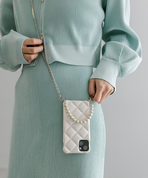 mystic（ミスティック）の「Lara キルティングスマホショルダー (iphone13pro対応）（スマホケース/カバー・レディース・シルバー/クリア/ブラック/アイボリー・ONE SIZE）」の18枚目の写真