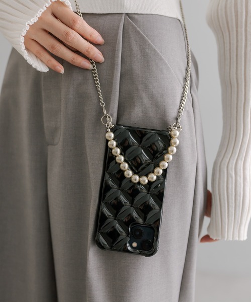 mystic（ミスティック）の「Lara キルティングスマホショルダー (iphone13pro対応）（スマホケース/カバー・レディース・シルバー/クリア/ブラック/アイボリー・ONE SIZE）」の20枚目の写真