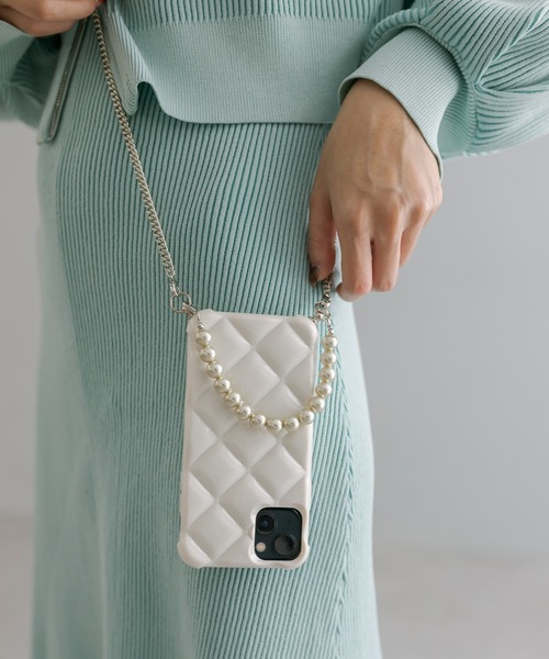 mystic（ミスティック）の「Lara キルティングスマホショルダー (iphone13pro対応）（スマホケース/カバー・レディース・シルバー/クリア/ブラック/アイボリー・ONE SIZE）」の21枚目の写真