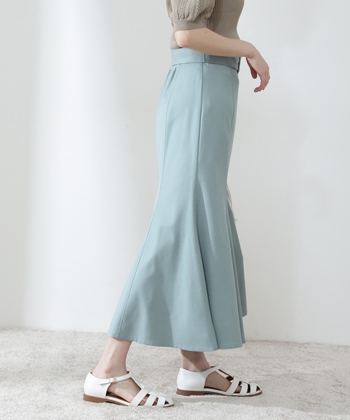 N.（N. Natural Beauty Basic）（エヌエヌナチュラルビューティーベーシック）の「【S Size Line】◆ベルト付フレアスカート（スカート・レディース・グリーン/モカ/ライトベージュ・SMALL/MEDIUM）」の16枚目の写真