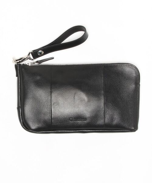 NAUGHTIAM（ノーティアム）の「【NAUGHTIAM/ノーティアム】 レザーミニクラッチバッグ（クラッチバッグ・メンズ・ブラック/ネイビー/キャメル・FREE）」の2枚目の写真