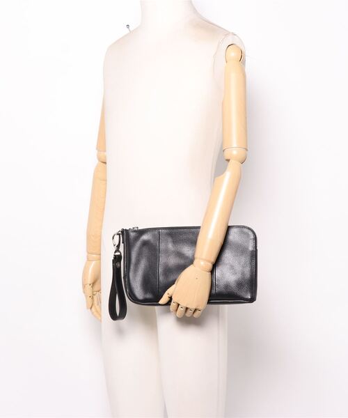 NAUGHTIAM（ノーティアム）の「【NAUGHTIAM/ノーティアム】 レザーミニクラッチバッグ（クラッチバッグ・メンズ・ブラック/ネイビー/キャメル・FREE）」の5枚目の写真