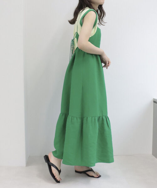 fredy emue（フレディエミュ）の「後ろレースアップキャミワンピース（ワンピース・レディース・グリーン/ブラック・38）」の18枚目の写真