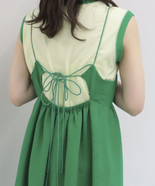 fredy emue（フレディエミュ）の「後ろレースアップキャミワンピース（ワンピース・レディース・グリーン/ブラック・38）」の22枚目の写真