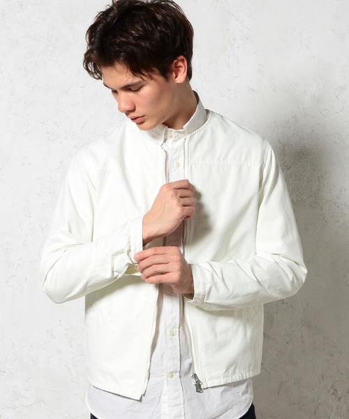 green label relaxing（グリーンレーベルリラクシング）の「C/N TWILL NOCOL ZIP ブルゾン GLSS◆（ブルゾン・メンズ・オフホワイト/オリーブ/ネイビー・MEDIUM/LARGE/SMALL）」の2枚目の写真