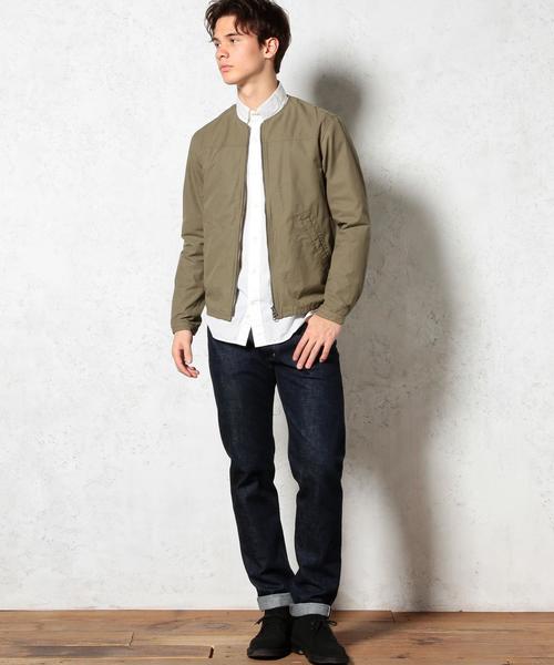 green label relaxing（グリーンレーベルリラクシング）の「C/N TWILL NOCOL ZIP ブルゾン GLSS◆（ブルゾン・メンズ・オフホワイト/オリーブ/ネイビー・MEDIUM/LARGE/SMALL）」の18枚目の写真