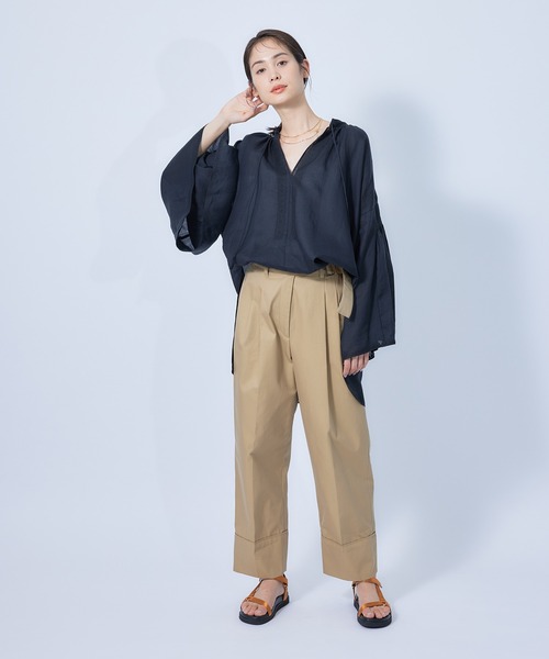 ROPE'（ロペ）の「【秋にも使える】ラミー刺繍カフタンチュニックブラウス（シャツ/ブラウス・レディース・ホワイト/ブラック・38）」の19枚目の写真