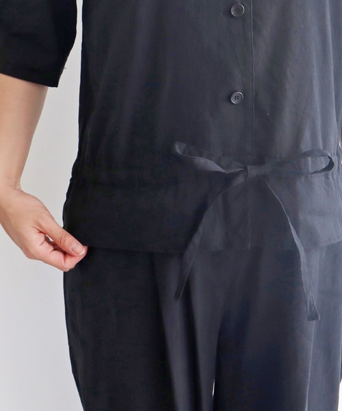 yuni（ユニ ）の「○Tencel Linen stretch all-in-one（つなぎ