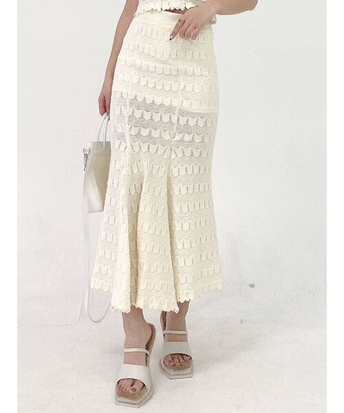 セール】【セットアップ着用可】OPEN WORKマーメイドスカート