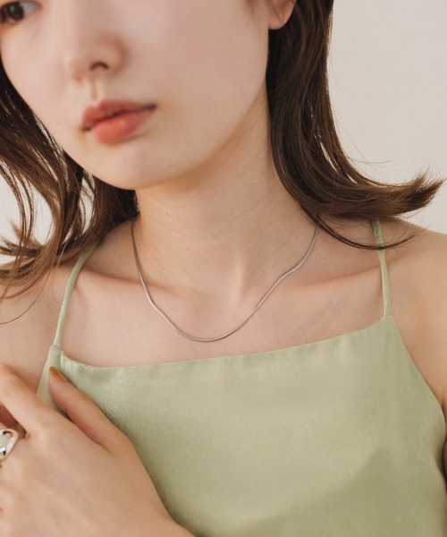 Kastane（カスタネ）の「【fiw.】サージカルスネークチェーンネックレス（ネックレス・レディース・シルバー・FREE）」の2枚目の写真