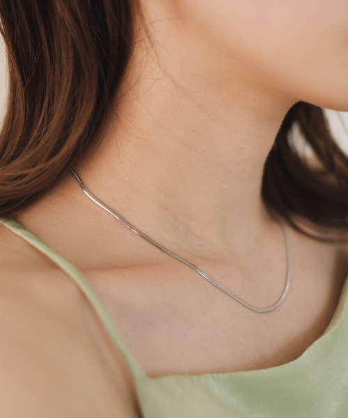 Kastane（カスタネ）の「【fiw.】サージカルスネークチェーンネックレス（ネックレス・レディース・シルバー・FREE）」の3枚目の写真