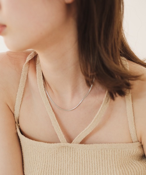 Kastane（カスタネ）の「【fiw.】サージカルスネークチェーンネックレス（ネックレス・レディース・シルバー・FREE）」の5枚目の写真